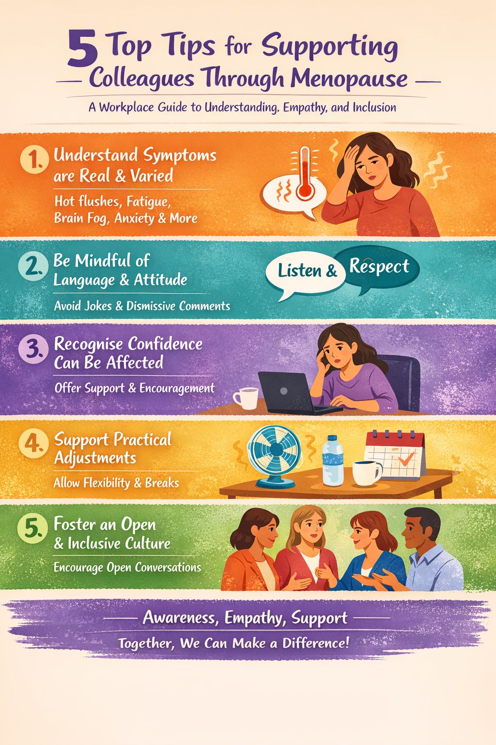 5 Top Tips for Supporting Colleagues Through Menopause